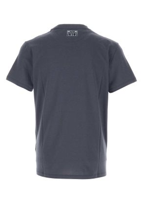 Fendi Mens Air Force Blue Cotton T-Shirt Blu Dark Exterior