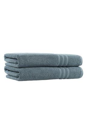 Linum Home Textiles Denzi Turkish Cotton Bath Towel - Set of 2 in Denzi Blue at Nordstrom Rack