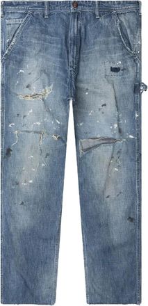 Saint Mxxxxxx Painter jeans met verfspatten - BLUE