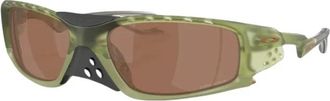 Oakley Plantaris Sq Zonnebril - unisex - Zonnebrillen - Groen - 61 MM - Leer - Accessoires