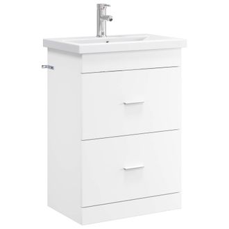 vidaXL Juego De Muebles De Ba&ntilde;o Blanco 61 X 40 X 84,5 Cm Vidaxl