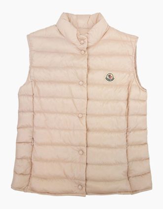 Moncler Womens Moncler Women Liane Down Gilet Light Pink 529 - Tan - Size: 10