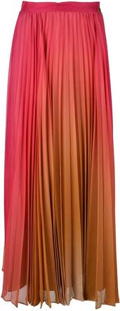 Twin-Set Pleated Skirt Polyester - Beige/Fuchsia