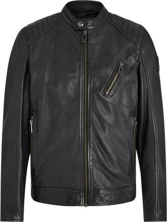 Belstaff Klassieke Leren Jas - Heren - Leren en Su&egrave;de Jassen - Zwart - M - Leer - Jassen