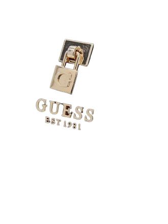 Guess Womens Shoulder Bag Coal Logo Polyurethane Shoulder-bags