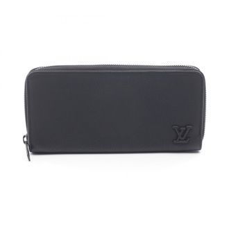 Louis Vuitton Black Leather Long Wallet (Bi-Fold) (Pre-Owned)