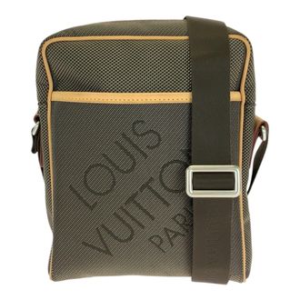 Louis Vuitton Khaki Nylon Leather Shoulder Bag (Pre-Owned)