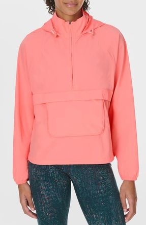 Sweaty Betty Ultimate Packaway Pullover Running Jacket in Melon Pink at Nordstrom, Size X-Large