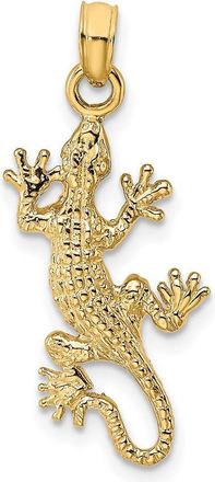 Diamond2Deal 14k Yellow Gold 2-D Lizard Charm