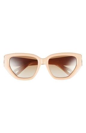 Chlo&eacute; Cat Eye Sunglasses in Ivory Ivory Brown at Nordstrom Rack