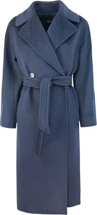 Max Mara Wollen jas - Blauw