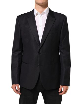 Dolce & Gabbana Black Wool 2 Buttons Suit Jacket Men Mens Blazer