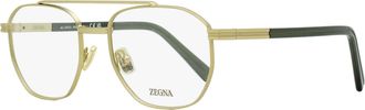 Ermenegildo Zegna Mens Geometric Pilot Eyeglasses EZ5285 035 Matte Bronze 53mm