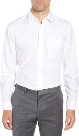 Nordstrom Smartcare Trim Fit Solid Dress Shirt in White at Nordstrom, Size 16 34