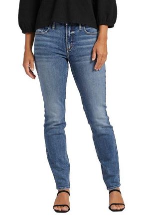 Silver Jeans Co Most Wanted Mid Rise Slim Straight Leg Jeans in Indigo at Nordstrom, Size 31 X 31