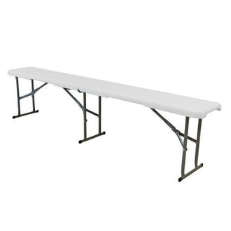 Elama 6 Foot Plastic Folding Bench in White at Nordstrom