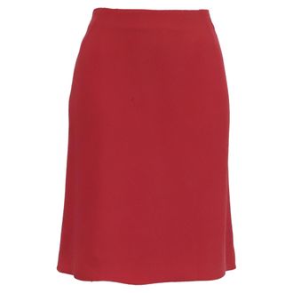 Giorgio Armani Pencil Skirt in Red Cotton