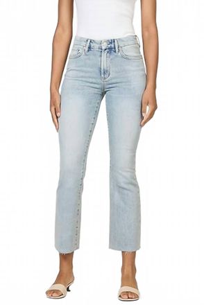 Dear John Denim Jeanne Mid Crop Flare Jeans In Clear Stream