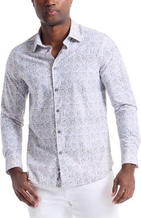 Robert Graham Hammersmith Knit Button-Up Shirt in White Multi at Nordstrom, Size Xxx-Large