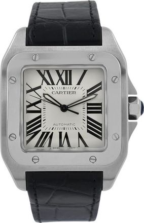 Cartier Pre-owned Cartier Santos 100 Large Silver Dial Mens Watch W20073X8