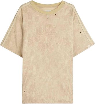 adidas Adi 006 Tee - Dames - T-shirts - Beige - M - Katoen - Tops