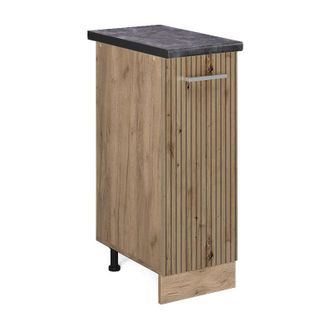 Vicco Armadio cucina dispensa alto R-Line, Rovere artigianale, 30 cm, pl Antracite Vicco