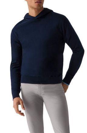 Greyson Saratoga Merino Wool Pullover Hoodie in Maltese Blue at Nordstrom, Size Xx-Large