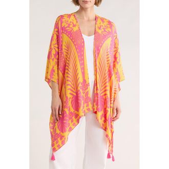 Vince Camuto Tropical Print Duster in Pink Lemonade at Nordstrom Rack