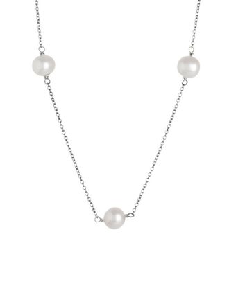 Splendid Pearls Silver 7-8Mm Freshwater Pearl Necklace