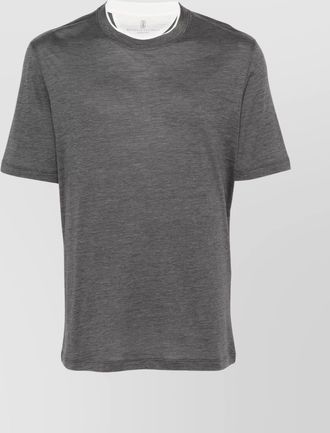 Brunello Cucinelli silk crewneck short-sleeve t-shirt