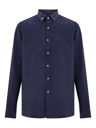 Family Fir$t Milano embroidered shirt - men - Fabric - L - Blue