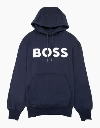 HUGO BOSS Mens Hugo Boss Sullivan 08 Hoodied Sweatshirt Navy 404 - Black - Size: 36