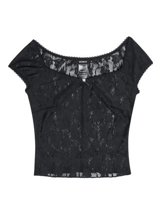 Misbhv flower-lace top - Black