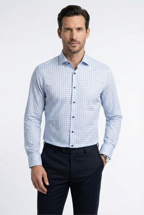 Olymp Businesshemd OLYMP Level Five- Climate Control, Herren, Gr. 38, N-Gr, blau (bleu), Web, Obermaterial: 64% Baumwolle, 27% Polyester, 9% Elasthan, k&ouml;rpe