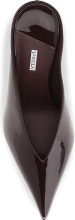 Le Silla Womens Mules Clivage Cherry Calf Leather Pumps High Heel Shoes