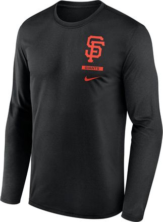 Nike San Francisco Giants 2-Hit Legend Nike Mens Dri-FIT MLB Long-Sleeve T-Shirt in Black | NKGT00AGIA-0ZZ