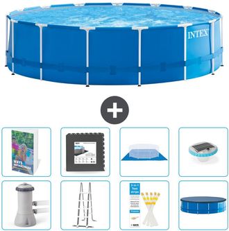 Intex Piscina Con Estructura Redonda - 457x122 Cm - 9-piezas S608