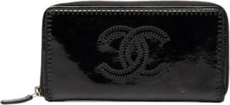 Chanel Pre-owned Long Wallet - Dames - Vintage Accessoires - Zwart - ONE Size - Leer - Vintage