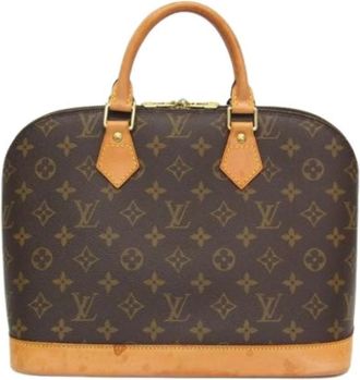 Louis Vuitton Pre-owned Alma Handbag - Dames - Vintage Handtas - Bruin - ONE Size - Leer - Vintage