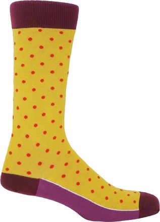 Peper Harow Pin Polka Mens Socks - Honey