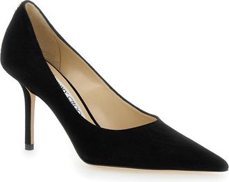 Jimmy Choo London Womens Pumps Love Black Suede Goat Leather