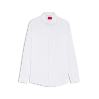 HUGO BOSS Slim-fit shirt in cotton and linen