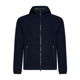 Herno Hooded Jersey Jacket - male - Herno - Light Jackets - Blue - XL - Jackets