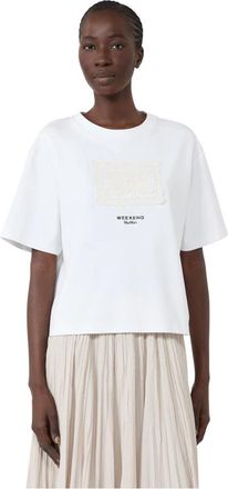Max Mara Regular Jersey Interlock T-shirt - Dames - T-shirts - Wit - XS - Katoen - Tops