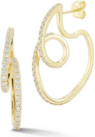 Glaze Jewelry 14K Over Silver Cz Earrings