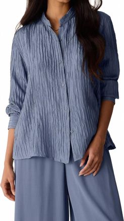 Eileen Fisher Womens Button Down Top In Flint