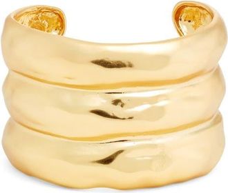 Karine Sultan Bubble 3-Row Cuff Bracelet in Gold at Nordstrom