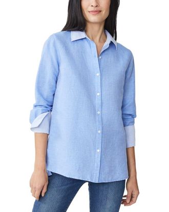 J.McLaughlin J.Mclaughlin Anilee Linen-Blend Blouse