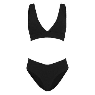 Hunza G Bikinis, female, Black, Size: ONE SIZE V-neck V-waist Bottom