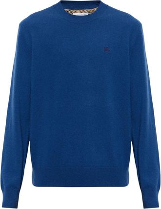 Burberry Cashmere Trui Clifford - Heren - Cashmere truien - Blauw - L - Kasjmier - Truien & Vesten